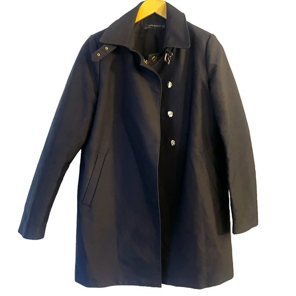 ZARA elegant jacket / trench coat / Black / Small - Picture 1 of 4